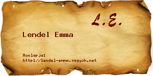 Lendel Emma névjegykártya