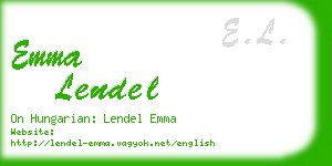 emma lendel business card